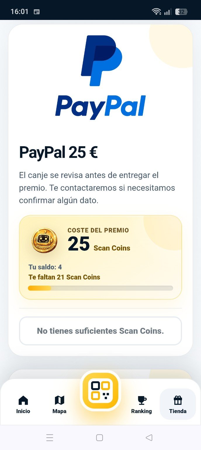 Panel de empresa de Scan To Win