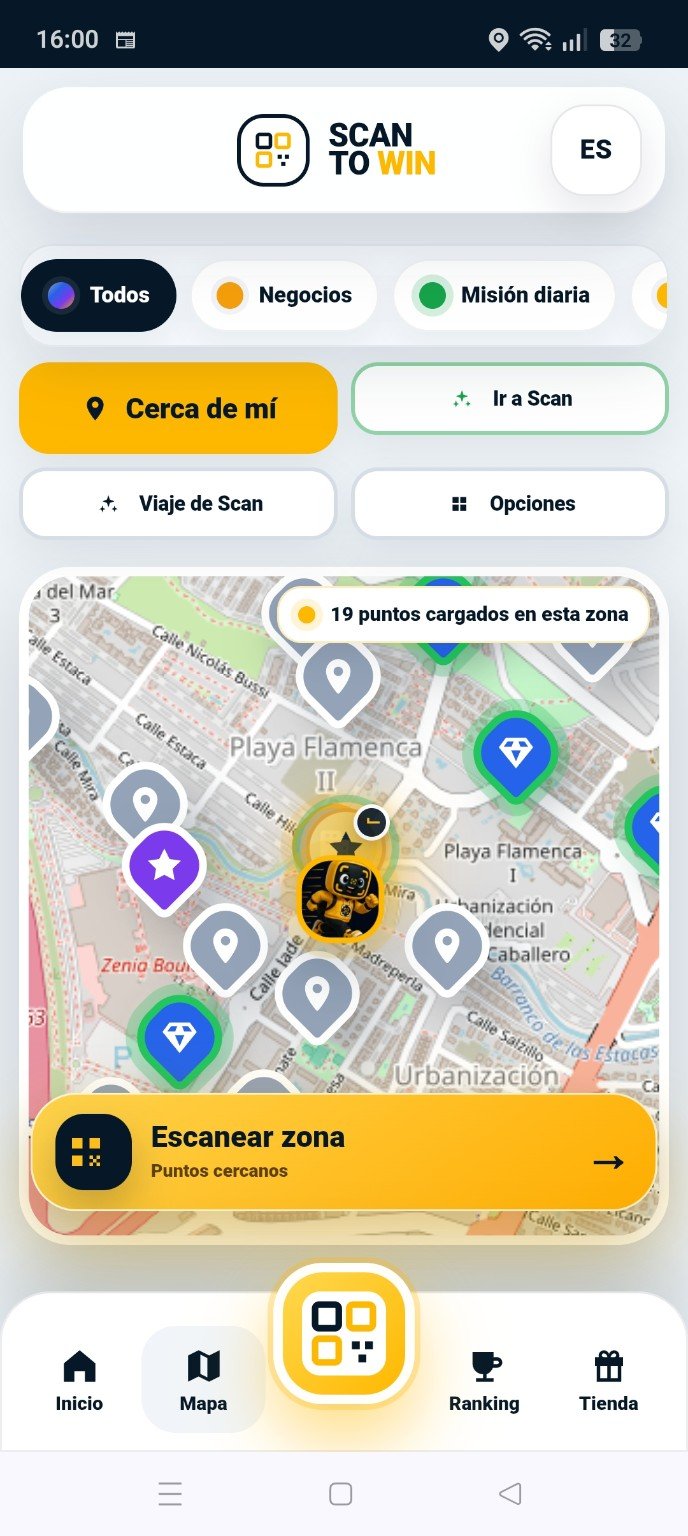Mapa interactivo de Scan To Win